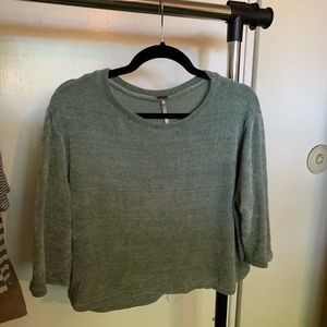 Sage green bell sleeve sweater
